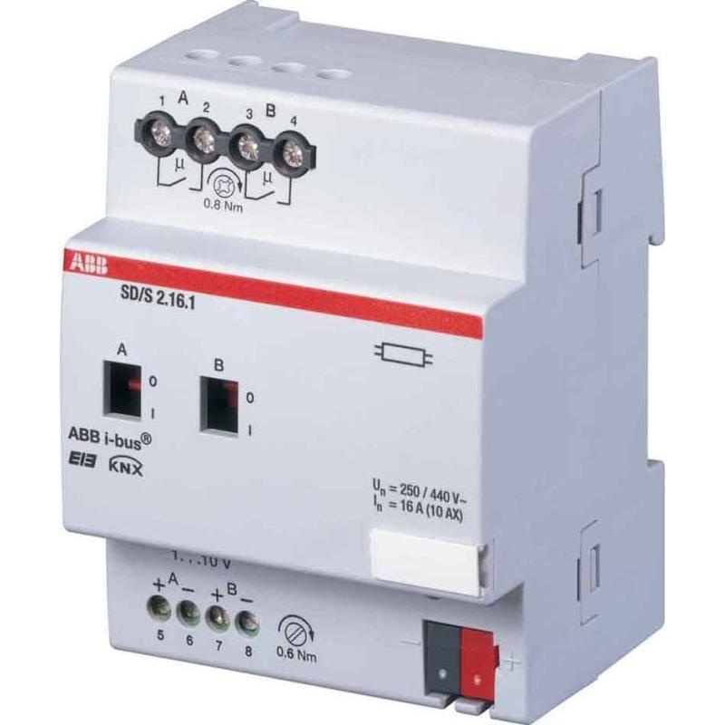 Busch-Jaeger, Aktor, SD/S2.16.1 Schalt- SD/S2.16.1 /Dimmakt, 2f, 16A, REG (Dimmaktor)