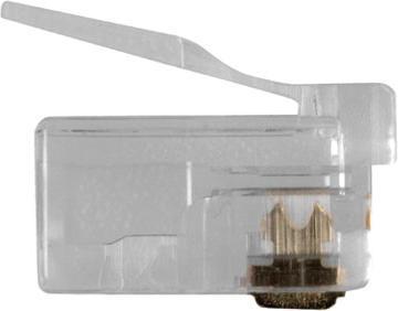 Produktbild ACT RJ11 (4P/4C) modulaire connector for flat cable. Unit: Bag 25 pcs