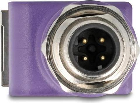 Actual product image Delock M12 adapter D-coded 4 pin plug to RJ45 socket Ca