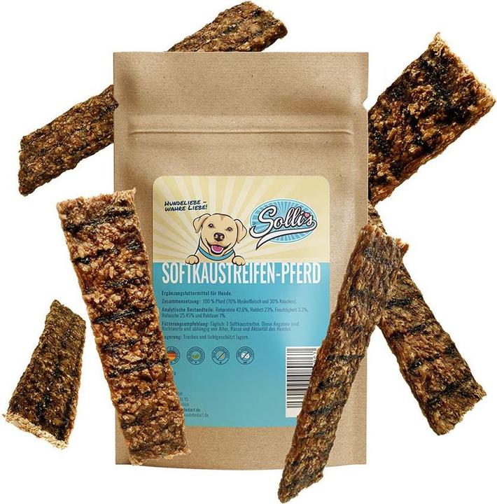 Produktbild Sollis Soft-Kaustreifen Pferd 100g (Adult, 100 g)