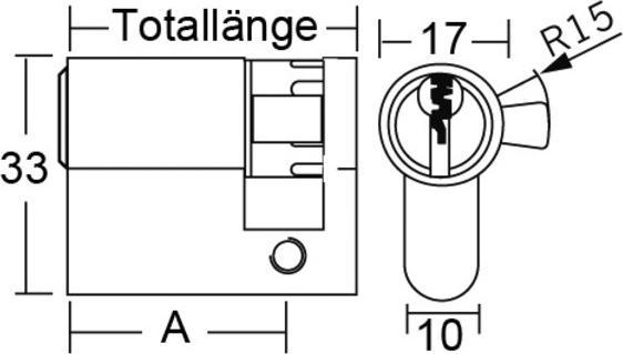 Image du produit Winkhaus Demi-cylindre profilé Xpert 02 (Cylindre profilé)