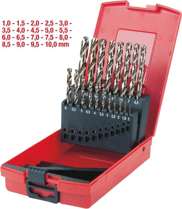 Immagine prodotto KS Tools Set di punte a torsione HSS-G CO 5 (10,0 mm)