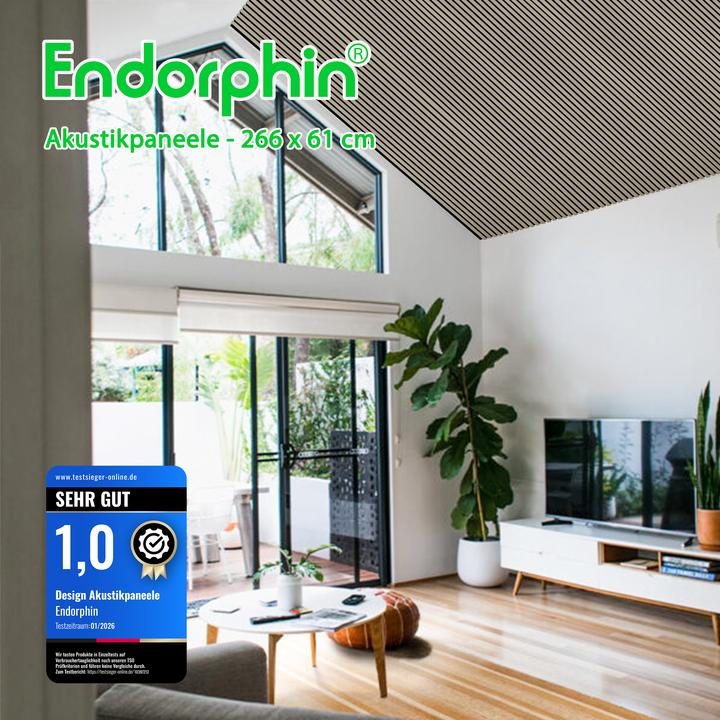 Produktbild Endorphin 10 Stück Akustikpaneele 61x266x2,1cm Holzfurnier Eiche natur-hell (61 x 266 cm)
