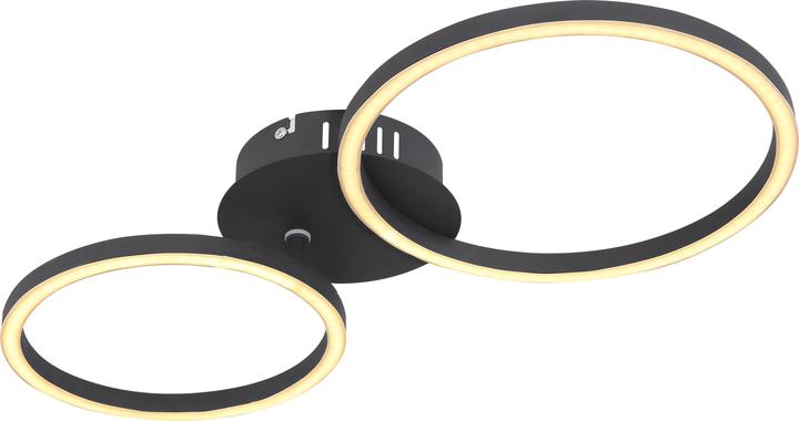 Actual product image Globo Ceiling lamp Kendy black matt 1xLED (900 lm)