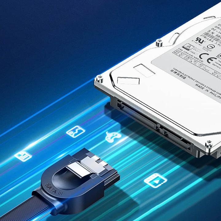 Actual product image Ugreen SATA 3.0 cable angled 90-degree