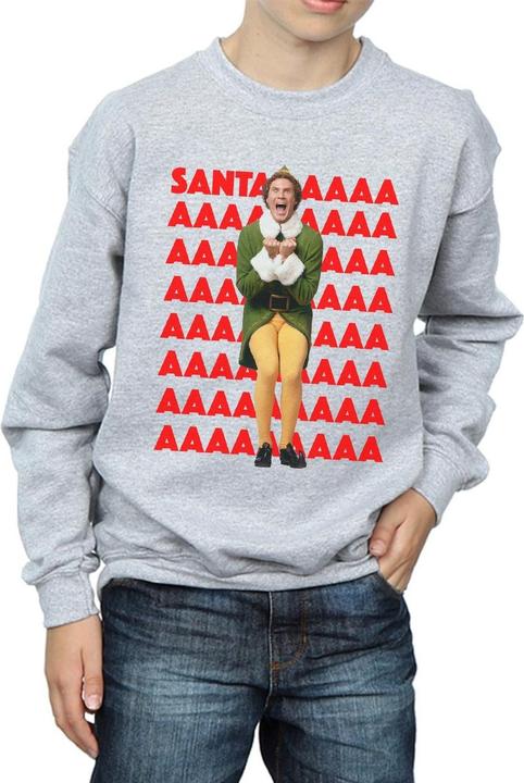 Actual product image Elf Boys Buddy Santa Scream Sweatshirt (116)
