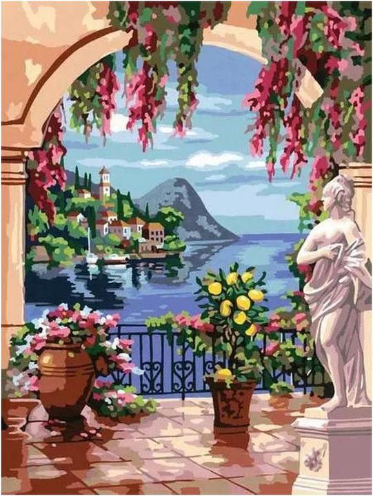Actual product image Ravensburger CreArt - Painting by numbers 25963 - Lake Maggiore - from 14 years