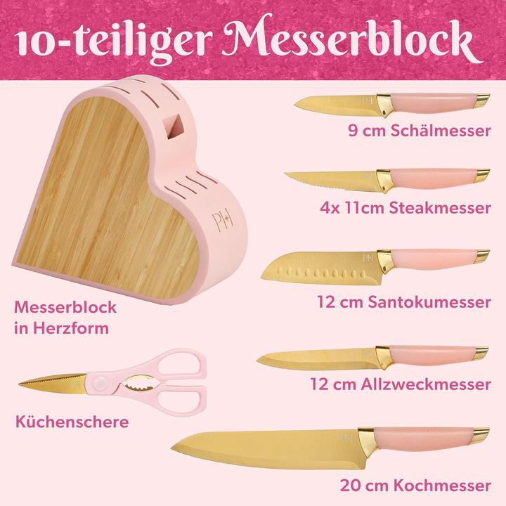 Produktbild Paris Hilton 10-teiliges Messerblockset