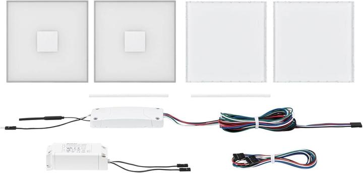 Actual product image Paulmann Luminaire LumiTiles Basic Set Square 2x0,72W (RGBW, 1 cm, Indoor)