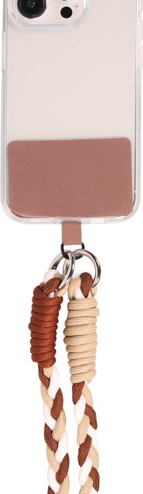 Image du produit PhoneLook Lanière universelle pour smartphone cordon tressé tricolore en tissu élastique