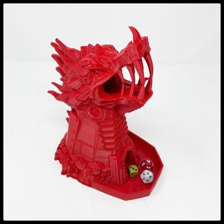 Produktbild Feldherr 3D Würfelturm Clockwork Monster gold – modular & detailliert (Kunststoff)