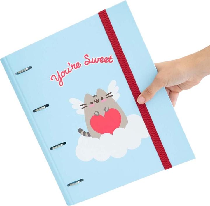 Actual product image Pusheen – A4-Ordner aus der Purrfect Love-Kollektion mit Seiten (4 Ringe, Gummiband) (24 x 31 cm)