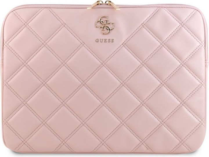 Guess Sleeve GUCS14ZPSQSSGP 14" różowy/pink Quilted 4G (14")