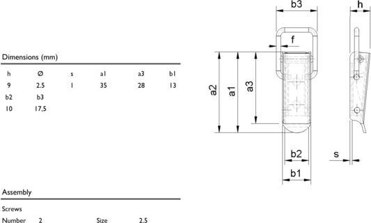 Actual product image Charmag Crate latches (Crate locks, 1 pcs.)