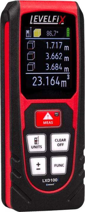 Actual product image Levelfix LXD100i Afstandsmeter in tas - Bluetooth - 100m - IP54