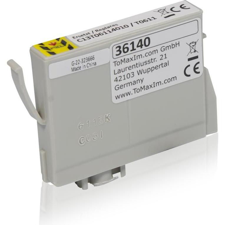 Inkadoo, Druckerpatrone, Druckerpatronen kompatibel zu Epson C13T06114010 / T0611 Tintenpatrone, schwarz Schwarz (BK)