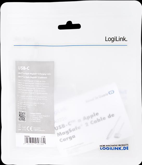 Produktbild LogiLink USB-C zu Apple MagSafe 2 (1.80 m, USB 3.2 Gen 1, 87 W)