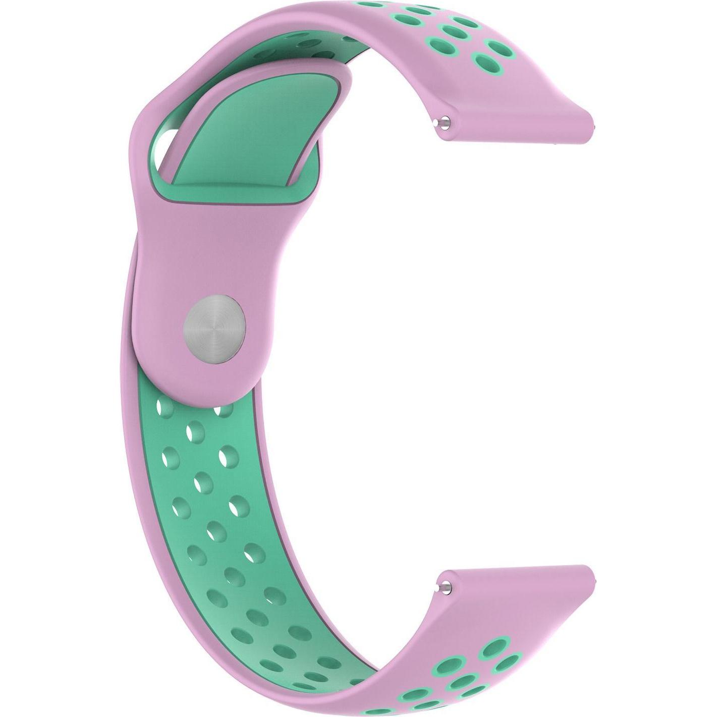 Thumbnail - Strap-it Sportarmband (18 mm, Silikon), Uhrenarmband, Rosa, Blau