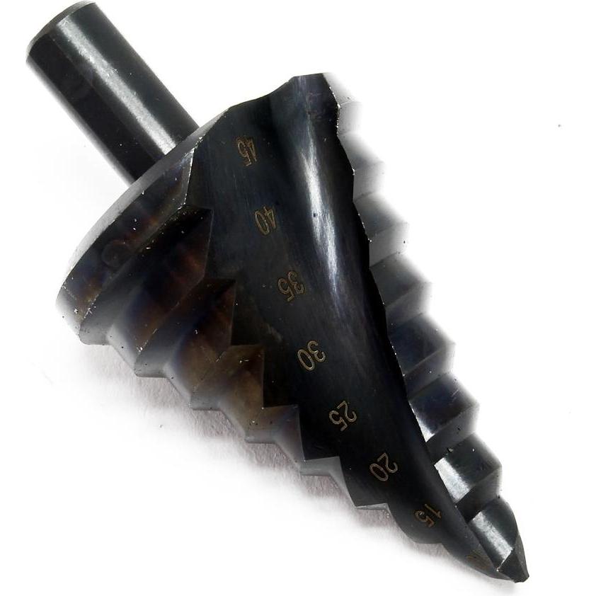 Thumbnail - Wiltec, Bohrereinsatz, HSS Stufenbohrer titanbeschichtet 10-45mm Kegelbohrer Konusbohrer Stahl (10-45 mm)