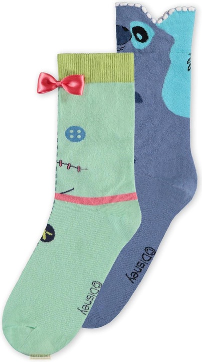 Actual product image Difuzed Lilo & Stitch - Unisex Novelty Socks (2Pack) - 35/38 (pack of 2, 35, 38)