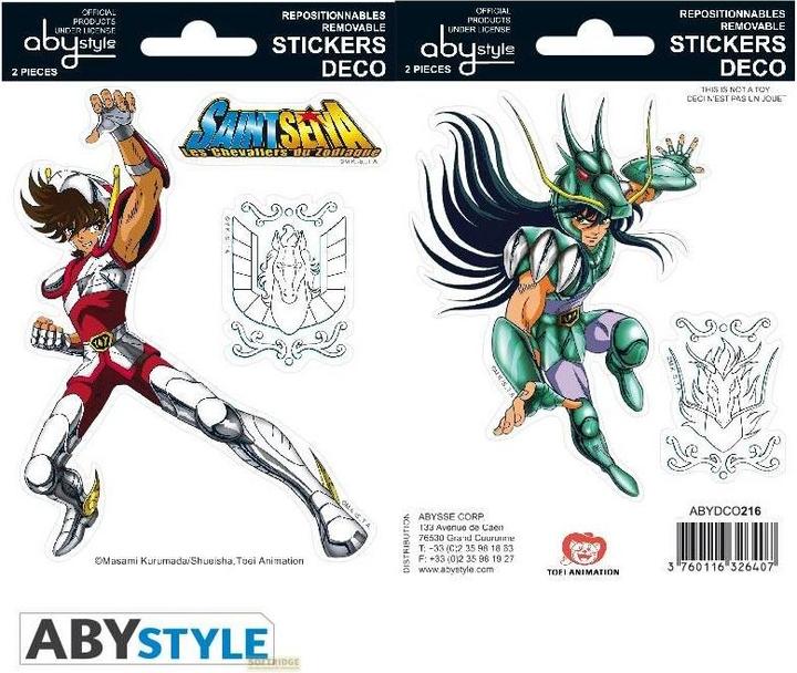 Produktbild ABYstyle Set Adesivi Cavalieri dello Zodiaco - 2 fogli 16x11 cm