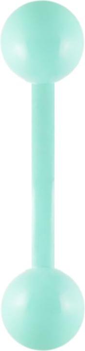 Image du produit Star Piercing Banane vert pastel avec boule (Acier chirurgical 316L, sans laiton)