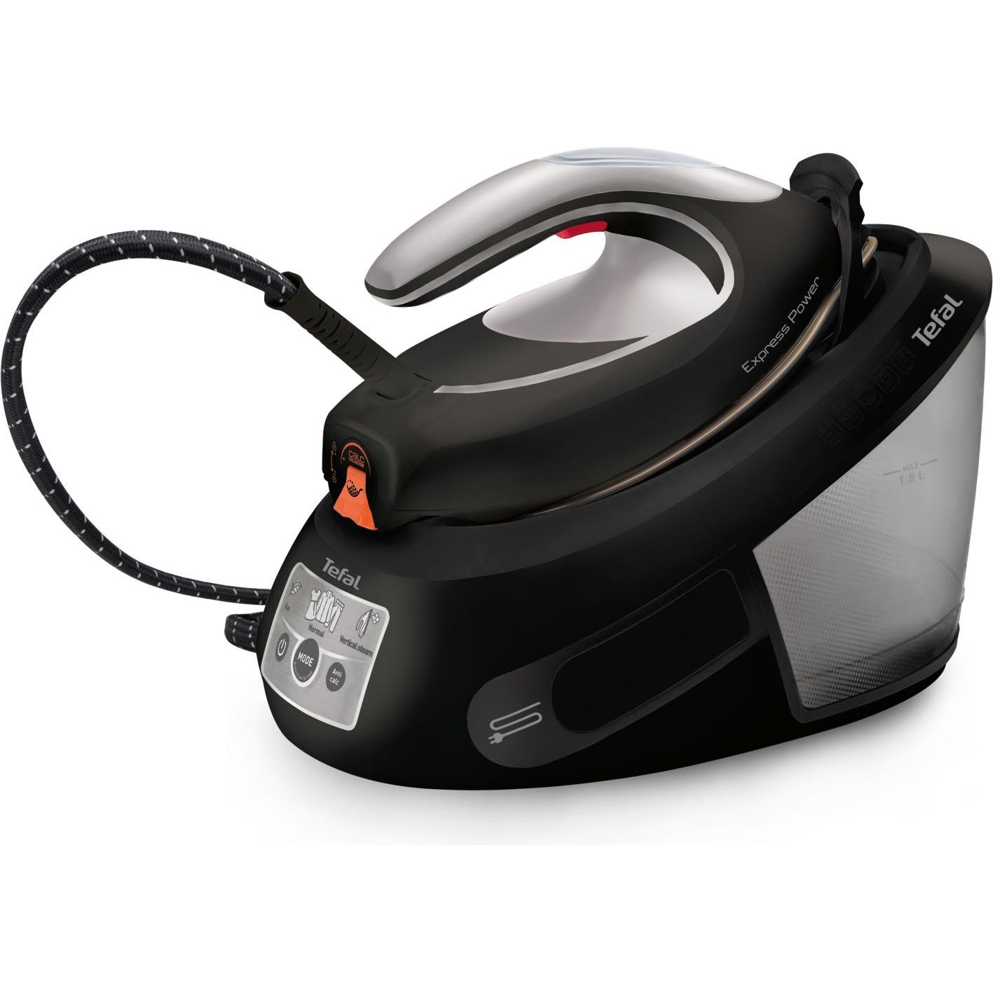 Tefal SV806 1.8 L Durilium AirGlide Autoclean soleplate Black, Silver, Bügeleisen, Schwarz, Silber
