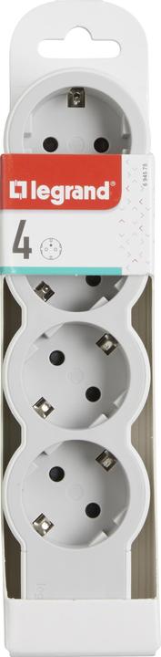 Produktbild Legrand Flache Steckdosenleiste, 4-fach Steckdose (4x, CEE 7/3, CEE 7/4, CEE 7/7)