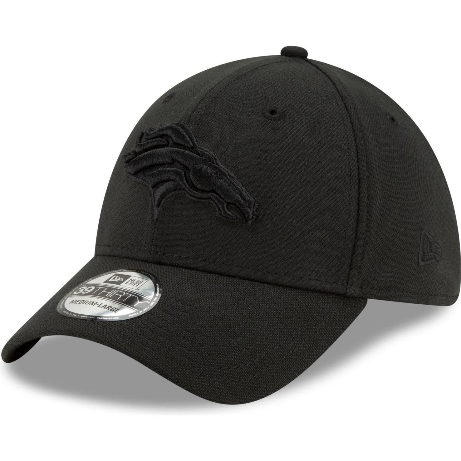 New Era, Herren, Cap, 39Thirty Stretch Cap - NFL Denver Broncos - L/XL, Schwarz, (L)