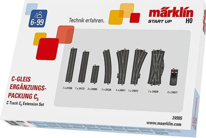 Produktbild Märklin H0 C-Gleis (mit Bettung) 24905 (Spur H0)