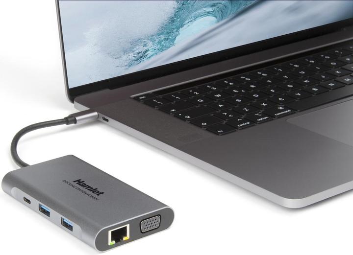 Immagine prodotto Hamlet HDKC-PD400V replicatore di porte e docking station per notebook Cablato USB 3.2 Gen 1 (3.1 Ge (USB-C)