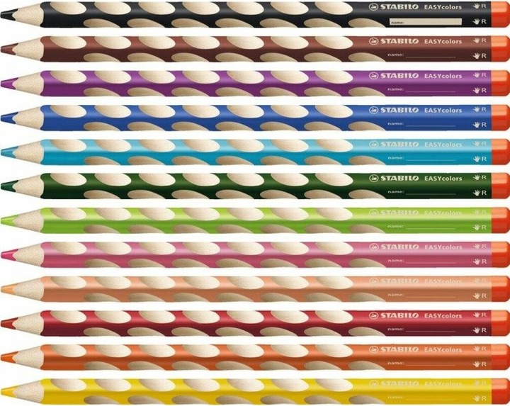 Produktbild STABILO EASYcolors ergonomischer Buntstift für Rechtshänder (Mehrfarbig, 12 x)