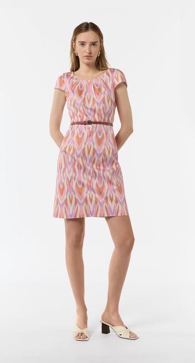 Actual product image Comma Kleid Gemustertes Etuikleid mit abnehmbarem Gürtel (38)