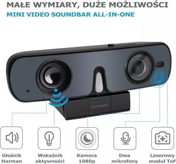 Produktbild Rocware RC08 - 1080p All-in-One-USB-Kamera für Computer