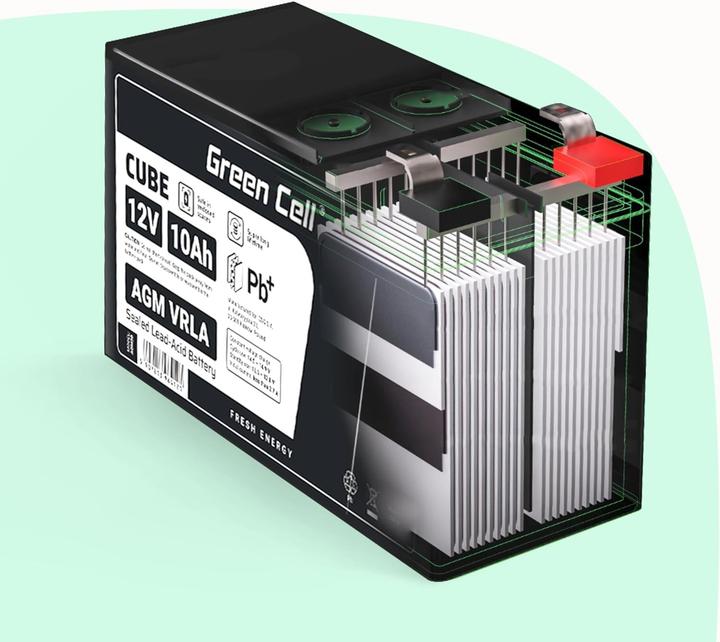 Actual product image GreenCell AGM Battery Lead Acid VRLA - 6V - 1.2Ah for Toys & Alarms (1 pcs., Device specific)