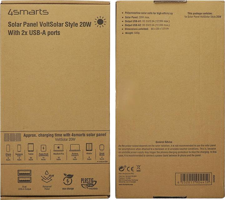 Actual product image 4smarts Solar Panel (20 W, 0.58 kg)