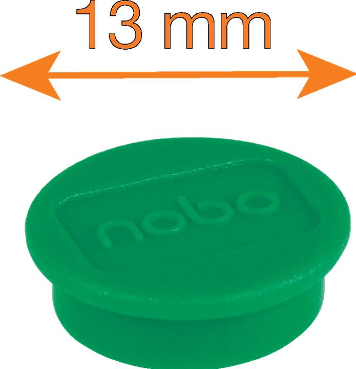 Actual product image Nobo Magnet round 13mm 1915289 green 10 pieces (10 x)