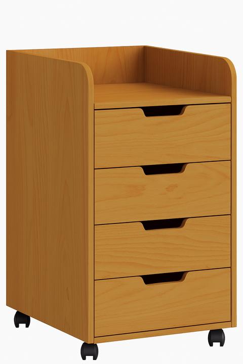 Actual product image VCM Wood office cabinet roll container Konal Maxi with drawer (40 x 50 x 74 cm)