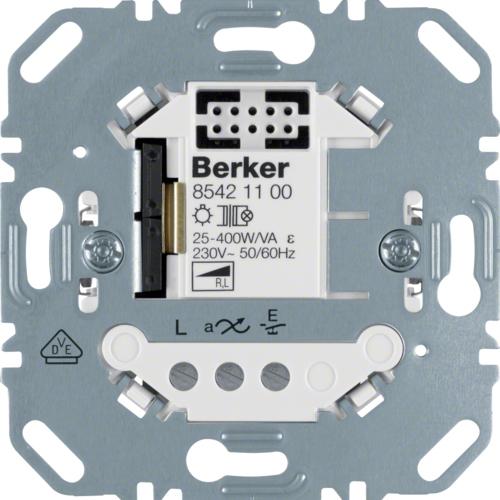Berker Tastdimmer (R, L) 85421100 25-400 Watt, Taster + Schalter, Silber
