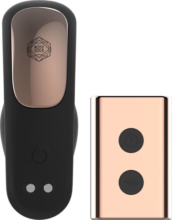 Actual product image Rosy Gold – Wearable Vibrator with Luxury Charging Case – Black
