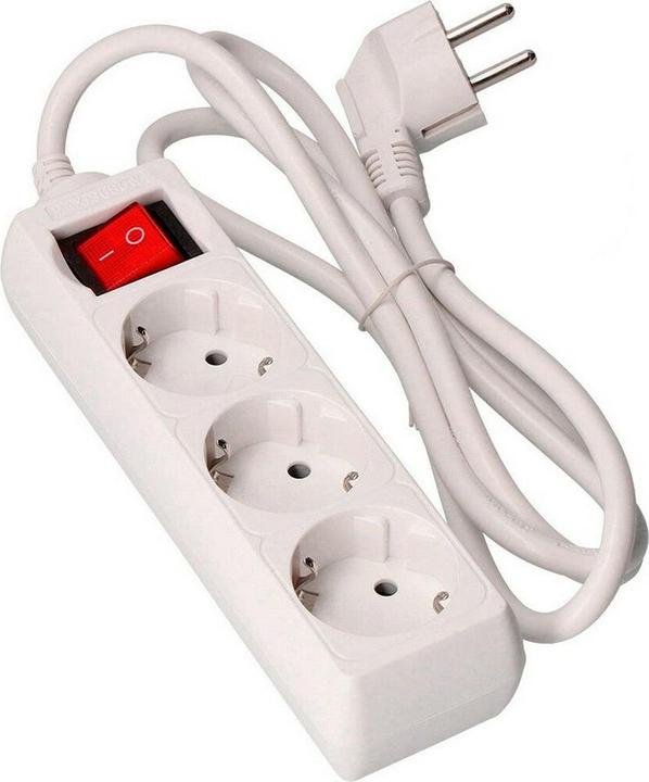 EDM Steckdosenleiste mit 3 Steckdosen mit Schalter 41009 Schuko (1,5 m) (3 x, CEE 7/3, 1.50 m)