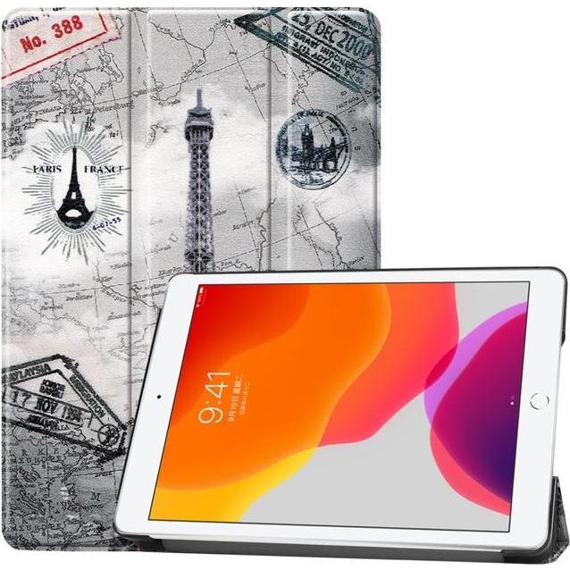 Thumbnail - MU Style Dreifach faltbare Hülle mit Muster (iPad 2019 (7. Gen)), Tablet Hülle, Mehrfarbig