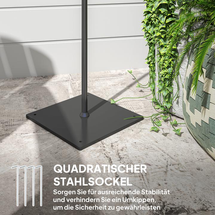 Produktbild Outsunny Rattan Solarlampe Stahl, PE-Rattan Gelb (15 lm, IP44)