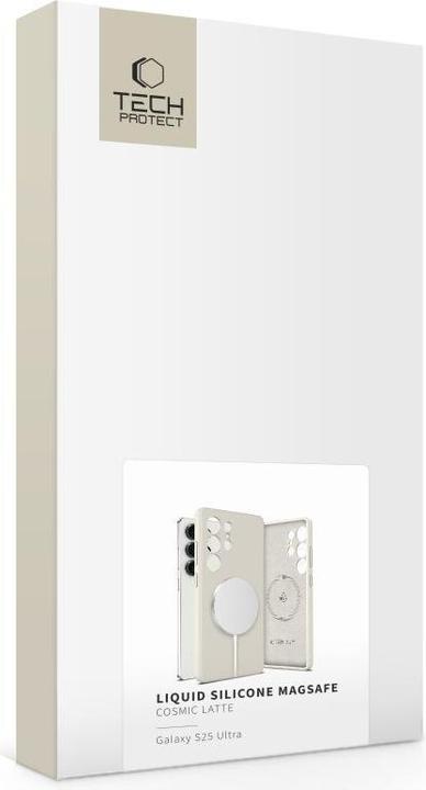 Productafbeelding Tech-Protect Vloeibare Silicone MagSafe hoes voor Samsung Galaxy S25 Ultra - Wit (Samsung Galaxy S25 Ultra)