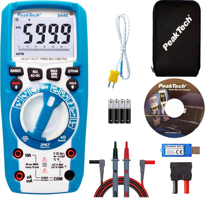 Produktbild Peaktech P 3445 True RMS Digitalmultimeter (CAT IV 600V, CAT III 1000V)