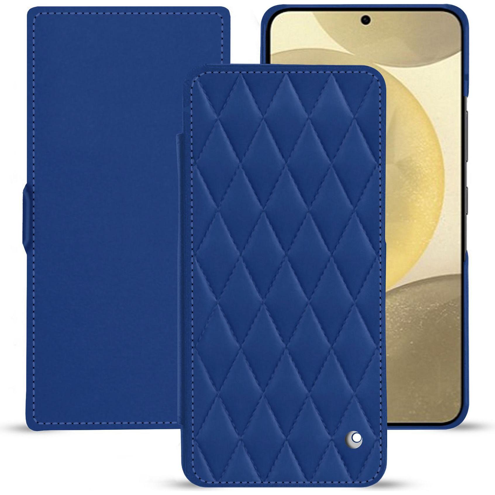 Noreve Lederschutzhülle horizontal (Samsung Galaxy S24+), Smartphone Hülle, Blau