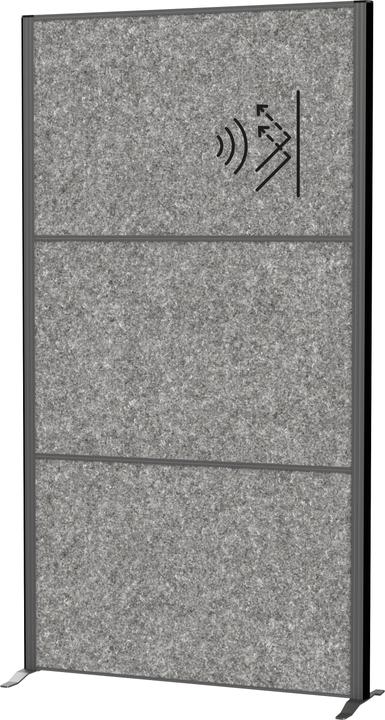 Maul Akustik-Trennwand MAULcocoon 9601089 dunkelgrau 100,0 x 182,0 cm