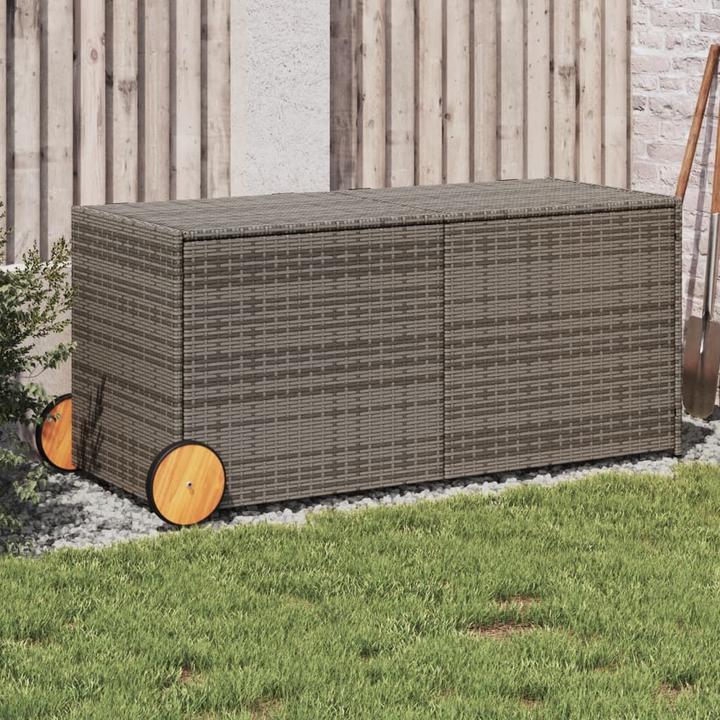 Actual product image vidaXL Gartentruhe mit Rollen 283L