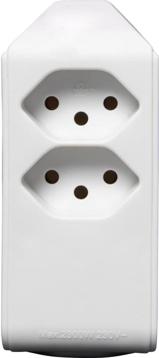 Produktbild Brennenstuhl cleverLINE Abzweigstecker 2+1 fach weiss, drehbar bis 300° (ohne Aufhänger) *CH* (Typ 13, 3 x)