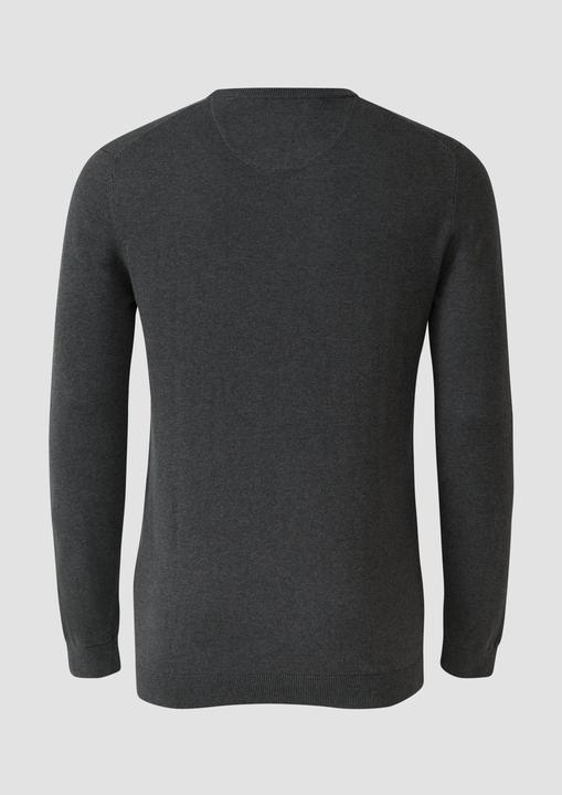 Produktbild s.Oliver Strickpullover Baumwollpullover mit Logo-Stickerei (XXL)